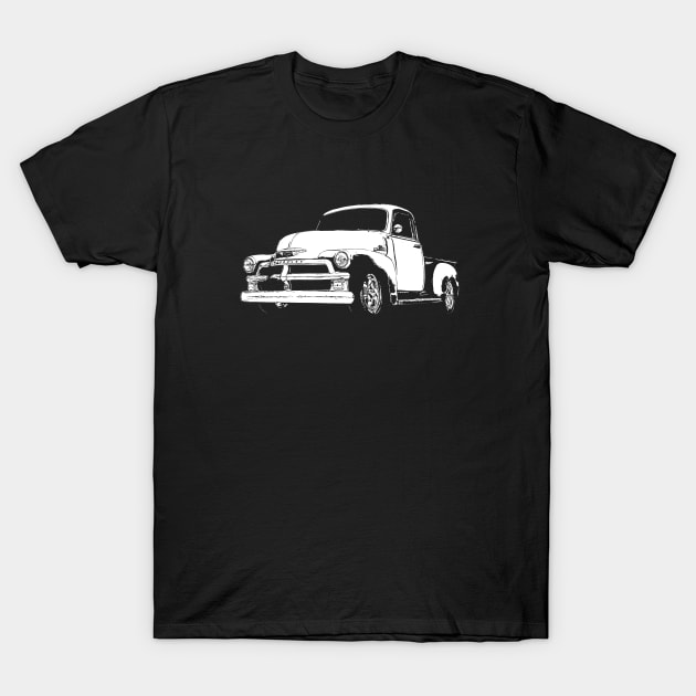 1954 Chevy 3100 - stylized 2 T-Shirt by mal_photography